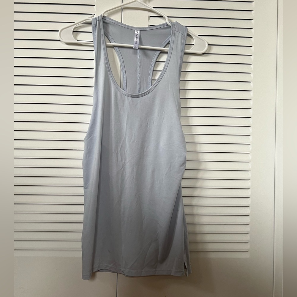 Powder Blue Fabletics split side tank top